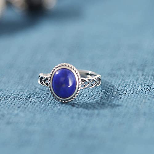 Steinring Lapislazuli Natursteinring Frauen Inlay Ring Verstellbarer Öffnungsring Vintage Statement Ringe St. Patrick's Day Party Geschenk Schmuck Für Frau Freundin Mutter