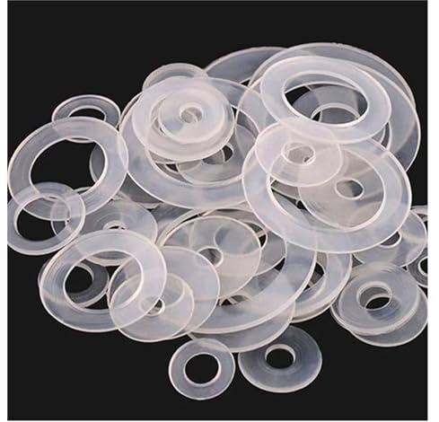 SeroNi 20-100 pz Bianco Plastica Rondella di Nylon M2.5 M3 M4 M5 M6 M8 M10 M12 Aereo Distanziatore Guarnizioni Isolanti Guarnizione Anello Ultra-Sottile Rondella di Plastica Morbida(8X16X0.3 50PCS)