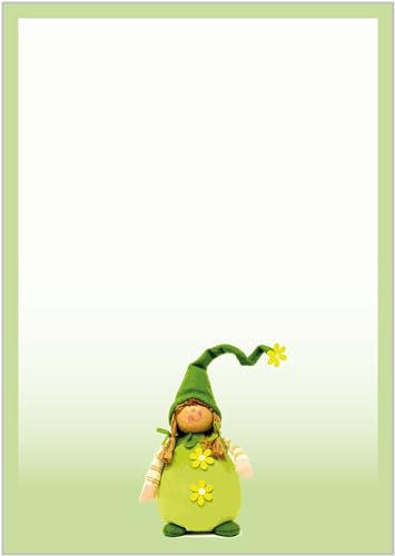 Briefpapier Wichtel DIN A4 - Papier Weihnachten - 20 Blatt - Motiv Nr. 041 | 160g/m²