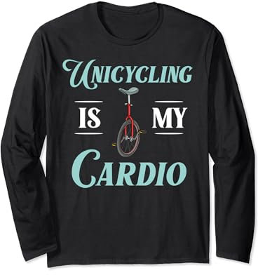Einrad Fahrrad Lustiges Training Lernen Radfahren Langarmshirt