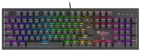 Genesis Teclado para juegos Thor 300 RGB rojo con cable francés diseño