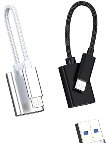 Adaptador Micro USB macho a USB hembra (2 Pack)OTG 3.0 Cable compatible para Samsung Galaxy S6 S7 A7 Teléfono Datos Memoria Fotográfica Adaptadores Máquina Cable Cables Cámara Android Móvil