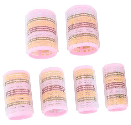 Baluue 6stücke Kunststoff Lockenwickler Für Haarstyling Und Schonend Für Haartypen Für Und Mädchen Rosa