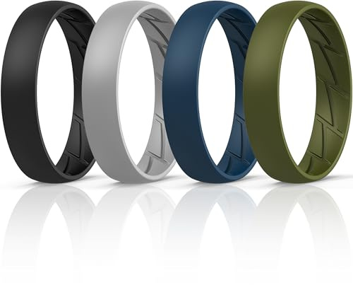 ThunderFit His and Hers Silicone Rings Unisex Multipack 1/4/5/7/8
