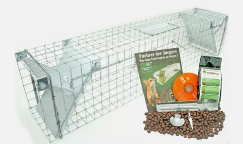 pokm toolsmarket - 82x17x20cm Lebendfalle, Waschbärfalle, Katzenfalle Marderfalle Rattenfalle, Wetterfeste, robuste Falle verzinkt, Tierfalle Hergestellt in EU
