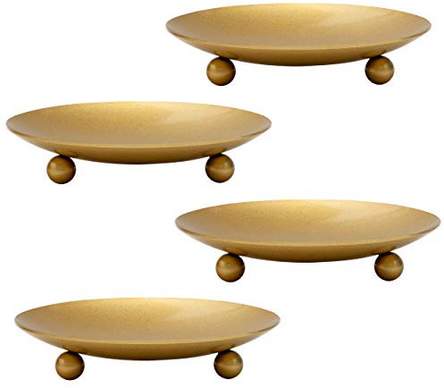 Portacandele Candeliere in Metallo, Candelabro Supporto Ideali per Coni di incenso, Spa, Matrimonio, Preghiera, Casa, Festa, Decorazione (4 Pezzi)