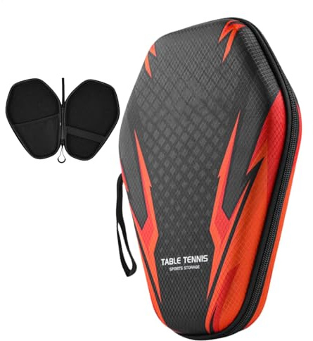 FmtwPh Tischtennisschläger Hülle Hartschale,Tischtennis Schlägerkoffer Hardcase,Schutzhülle Für Tischtennisschläger Wasserdichte Tischtennishüllen Für 2 Schläger Und 2 Bälle,Tischtennisschläger Tasche