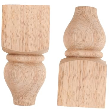 Holibanna 2pcs Handmade Wood Furniture Legs Oak Replacement Pegs for Couch Table Dresser Legs
