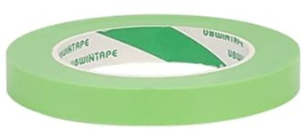 GUIPENG Ruban Washi vert, ruban de masquage à usage général, adhésif sans trace, faible viscosité, latex, séparation de peinture, art mural, décoration DIY(10mm x 15m)