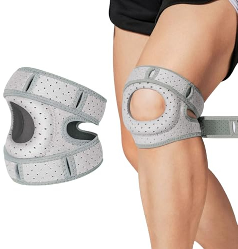 Deedlite Kniebandage Pro 2.0, Aktivjoint Kniebandage Verstellbare Kniegelenkbandage für Damen und Herren – Alltag & Sport (Grau, 1pcs)