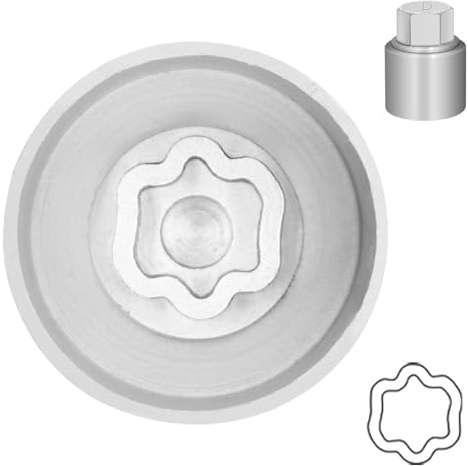 JEUCLEL Type D Wheel Locking Nut Key Compatible with Land Rover Range Rover Evoque Freelander Velar, Wheel Lock Lug nut Adapter, Car Anti Theft Screw Nut Removal Key Socket, Remover Repair Tool | Wheel Lock Nut Socket Adapter, Anti-Theft Lug Nut Removal Tool, Anti-Theft Screw Remover, Repair Tool, Tyre Fitting, garage