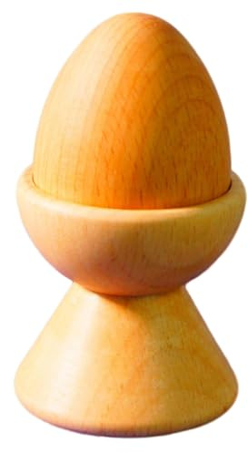 Purgano Juego de Huevo y Taza de Madera, Juguete Educativo Montessori para bebé