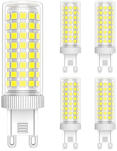 Linqzxz Pack 5 Bombillas LED G9 12W 6000K Luz Fría