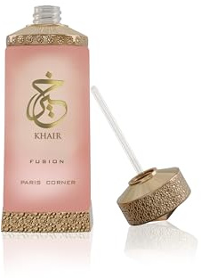 Paris Corner | Khair Fusion Perfume Oil 0.84 Fl Oz | Concentrated Lychee, Rose, and Vanilla Musk Perfume Oils | Rich, Long-Lasting Perfumes Oil for Men and Women