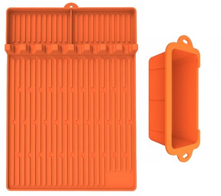 AMISENK Grills Griddle Drip Box Grease Cup Liner Grease Tray Liner Silicone Pans Silicone Griddle Tray Reusable Insert