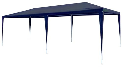 Grillpavillon Pop Up Pavillon, Partyzelt 3x6 m PE Blau für Terrasse, Am Pool, Ausstellung
