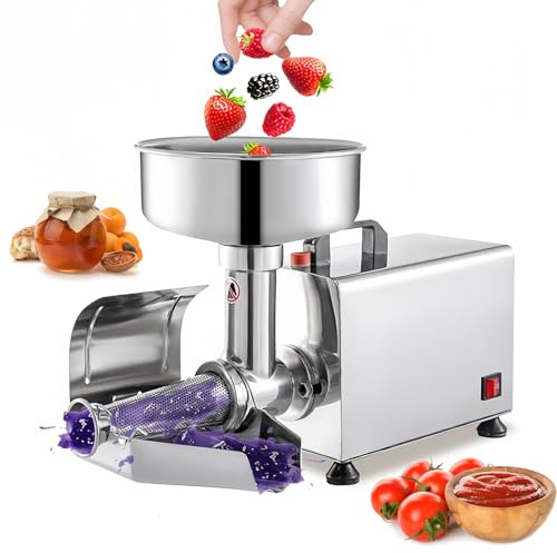 Colino elettrico, colino elettrico per pomodori, efficiente robot da cucina per la macinazione della frutta con motore in rame resistente per la preparazione di salse