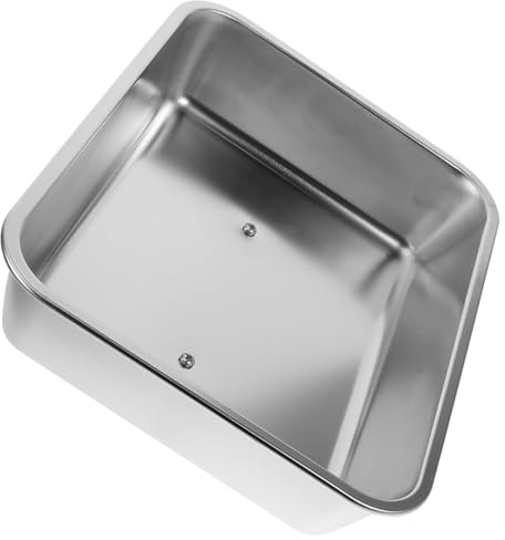 CIYODO Rechteckiger Topfdeckel Grillhaube Käsedeckel Edelstahl Grillabdeckung Käsedeckel Silber
