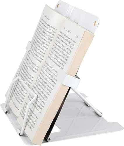 Soporte de Libros para Lectura Multifuncional de Metal Atril de Lectura Portátil con 6 Niveles Ajustables Estantes de Exhibición para Recetas Libros de Texto Documentos