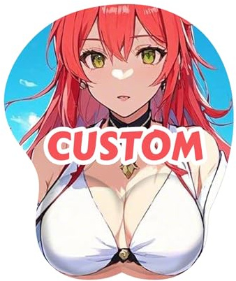 Naispanda Tappetino per mouse personalizzato con supporto per il polso, tappetino ergonomico personalizzato con foto e testo, base antiscivolo, poggiapolsi personalizzata in memory foam per mouse