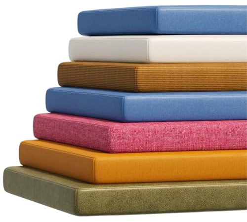 Generisch Maßgefertigtes Sitzkissen für Bank nach Maß, Innen & Außen geeignet, für Fensterbank und Gartenmöbel, Wasserdichter Bezug, Hochdichter Schaumstoff