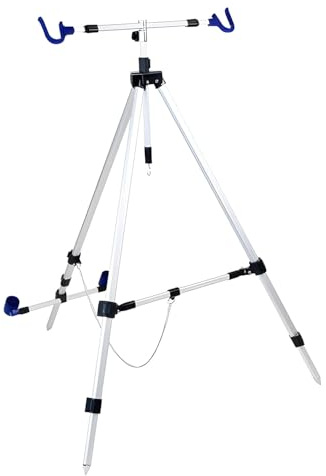 X2 Brandungsrutenhalter Deluxe - Stabiles Aluminium 3-Bein-Beachpod mit Einer Höhe von bis zu 150 cm - Erschwinglich und funktional - Inklusive Hülle - Zum Strand- und Meeresfischen