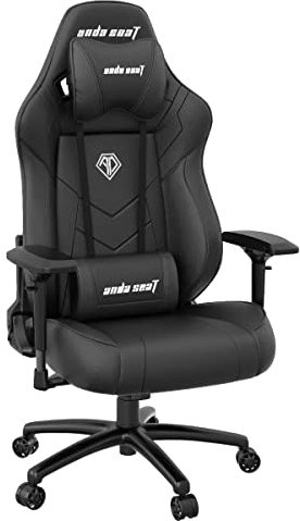 Anda Seat Dark Demon Gaming Chair for Adults - Ergonomic Video Game Chairs, Reclining Office Computer Gamer Seat, Neck & Lumbar Back Support - Large Comfy Black Premium PVC leather Desk Chair