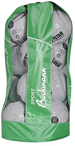 Sport Böckmann Fußball Ballsack für 10-12 Bälle Balltasche Ball Rucksack Netzbeutel grün