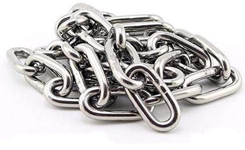 10m 4mm Edelstahl V4A Schweißkette 4mm langgliedrig DIN 763 4x32mm Edelstahl Rundstahlkette geschweißt 4mm, langgliedrig 10 Meter V4A Kette