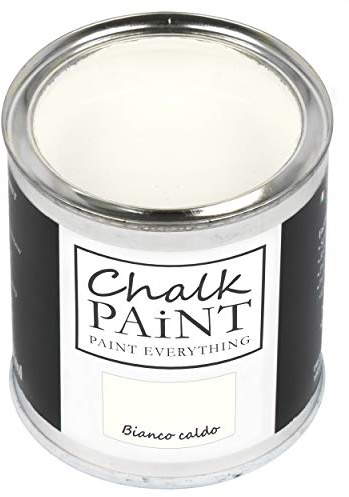 CHALK PAINT Everything Bianco Caldo 750 ml - SENZA CARTEGGIARE Colora Facilmente Tutti i Materiali