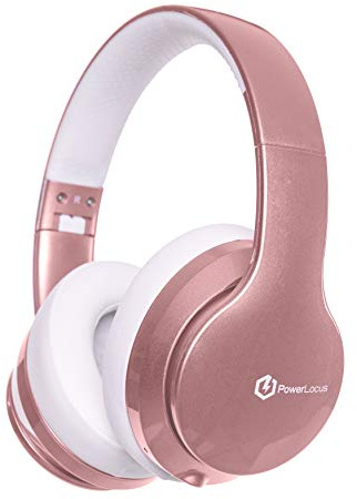 PowerLocus P6 Bluetooth Headphones Over Ear, Wireless Headphones, Super Bass Hi-Fi Stereo Sound, 40Hrs Battery Life,Soft Earmuffs, Headphones with Mic, Voice Assistant for iPhone,Android,Laptops,PC,TV