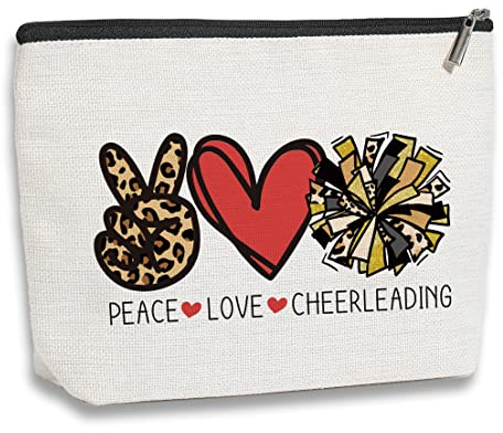 kdxpbpz Inspirierende Geschenktasche für Frauen, Geburtstagsgeschenk für Trainer, beste Freundin, Schwester, Tochter, Make-up-Tasche, Cheerleading