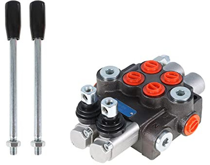 raseparter 2 carretes de control hidráulico direccional de doble acción 11 GPM, válvula monobloque de puertos SAE para cargador de tractor con joystick