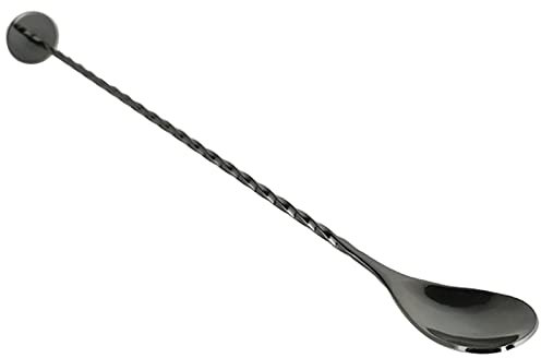 Samnuerly Coctelera Bar Set Bar Bartender Boston 750/600Ml 550Ml Kit Mezclador Acero Inoxidable Coctelera de Vidrio Cuchara Vertedor Paja Pinzas Herramientas 132D750Ml (Cuchara Negra)