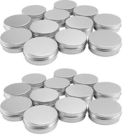 Oikabio 24 x 50 ml inkkrukor i aluminium 50 ml kapacitet tomma å koetiska/ljus/kryddkrukor burkar