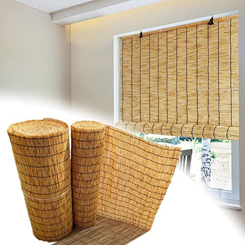 Indoor/Outdoor Vintage Bambusvorhang Türvorhang , Natürliche Bambus-Rollos, Schilfvorhang-Rollos, Veranda Verdunkelungsrollos, Sichtschutz, Wasserdicht, Einfache Installation ( Size : 120x200cm(47.2x7