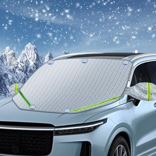 Tacilin Copertura Parabrezza Auto,Telo Parabrezza Antighiaccio Protezione Parabrezza Antighiaccio Telo Ghiaccio Parabrezza Copri Parabrezza Auto Telo Antigelo per Auto per Auto Anti UV Neve