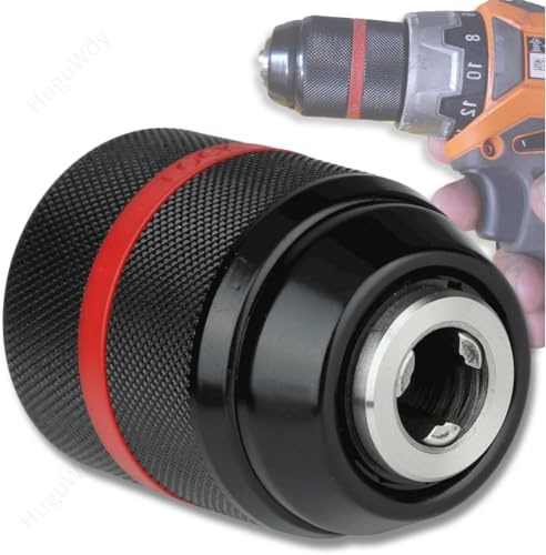 Keyless Hand Power Drill Chuck 1/2”-20UNF Mount, 2~13mm Self-tighten Drill Chuck,Keyless Chuck for Multiple Purposes（Before Purchasing,Make Sure That Your Drill Chuck is 1/2 -20UNF）