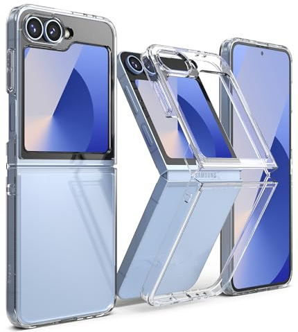 Ringke Fusion für Samsung Galaxy Z Flip 7 FE / 6 Hülle, [Langanhaltende Klarheit] Kratzfest Hart PC Weich TPU Transparent Handyhülle - Clear
