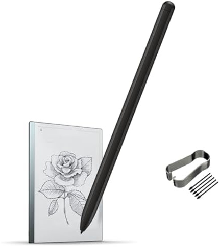 Stylo stylet pour Remarkable 2, Remarkeble Marker Plus Pen, Stylo Numérique Accessoire Dessin, Stylet Remarquable sans Caoutchouc, avec Pointes/Stylet Gratuits (Noir)