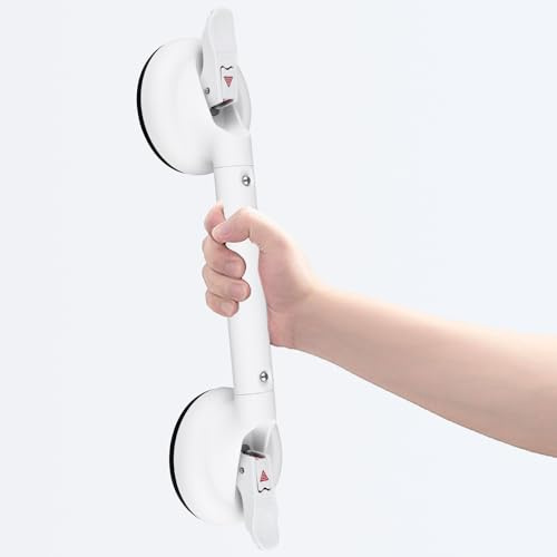 Daren Medical Barras de agarre con ventosa para bañeras y baño, mango de ducha sin herramientas, asa de agarre para personas mayores con indicadores, barra de agarre de ducha para personas mayores