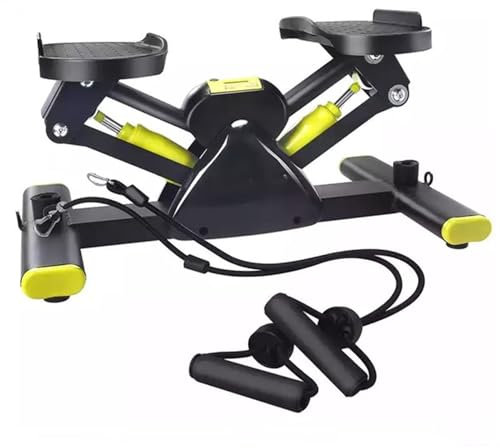 MAMAO Mini-Stepper für das Trainingstraining Auf- und Ab-Stepper mit Armtrainingsband, Treppenfitness-Übung für das Heim-Fitnessstudio Yellow
