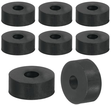 QUARKZMAN 36Pcs Rondelle Caoutchouc 20 mm OD x 6 mm ID x 8 mm Épaisseur Entretoise Plastique Plates Anti-Vibrations Rond pour Machines Industrielles Domestiques