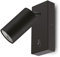 Maclean MCE369 Aplique de Pared GU10 con Interruptor Máx. 40W | Punto Giratorio | Diseño Moderno para Salón, Dormitorio y Pasillo | 55x100 mm (Negro, sin bombilla)