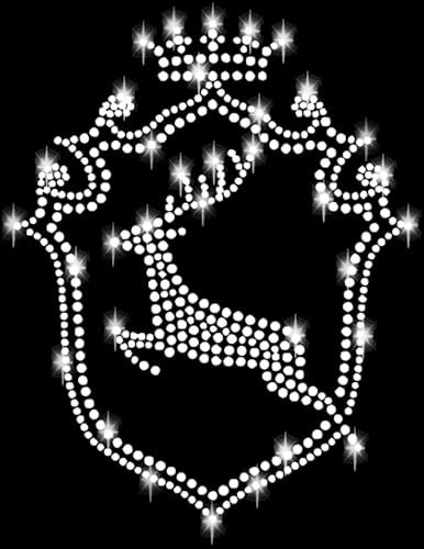Hjort horn strass strykbild 3 snabbfix applikation