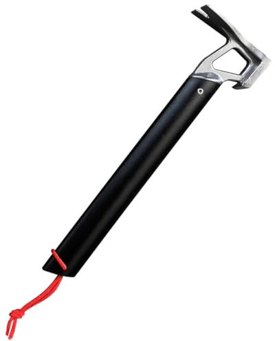 Vaguelly Bohrhammer Camping Outdoor Tragbar Zelthammer Heringshammer Handheringshammer Nagelzieher Outdoor-werkzeug Aluminiumlegierung Edelstahl