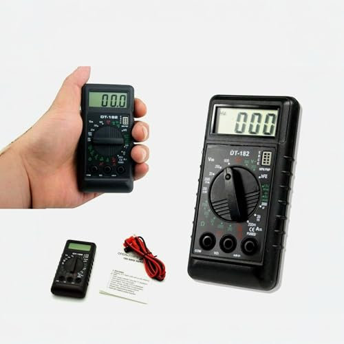 Multimetro Digitale Tascabile Ultra Sottile Misuratore di Corrente Amperometro Diodo Triodo digitale multimetro + puntali misuratore di tensione corrente AC/dc LCD 750 / 1000v Ohm DT-182