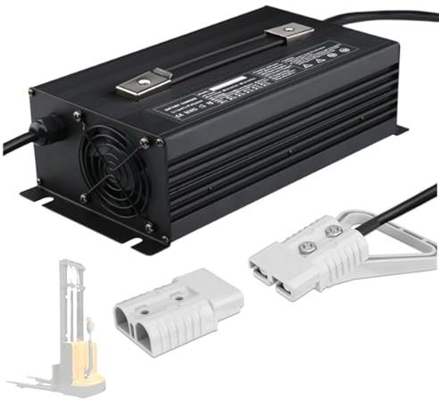 WLEJSL Chargeur de Batterie Plomb Acide Haute Puissance 1500 W 12 V/24 V/36 V/48 V/60 V pour Chariot Élévateur Électrique avec Prise de Sortie Anderson 50 A/120 A/175 A/350 A,60v 20a,175A