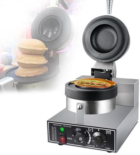 Pressa per hamburger, macchina per hamburger elettrica, macchina per gelato, pressa elettrica 1200W, antiaderente, scalda hamburger commerciale, macchina per waffle