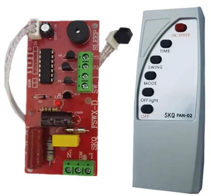 F Fityle Modulo di controllo della ventola, gruppo di controllo elettronico, interruttore di sostituzione, robusto telecomando a 3 fili, scheda di modifica, Versione Inglese
